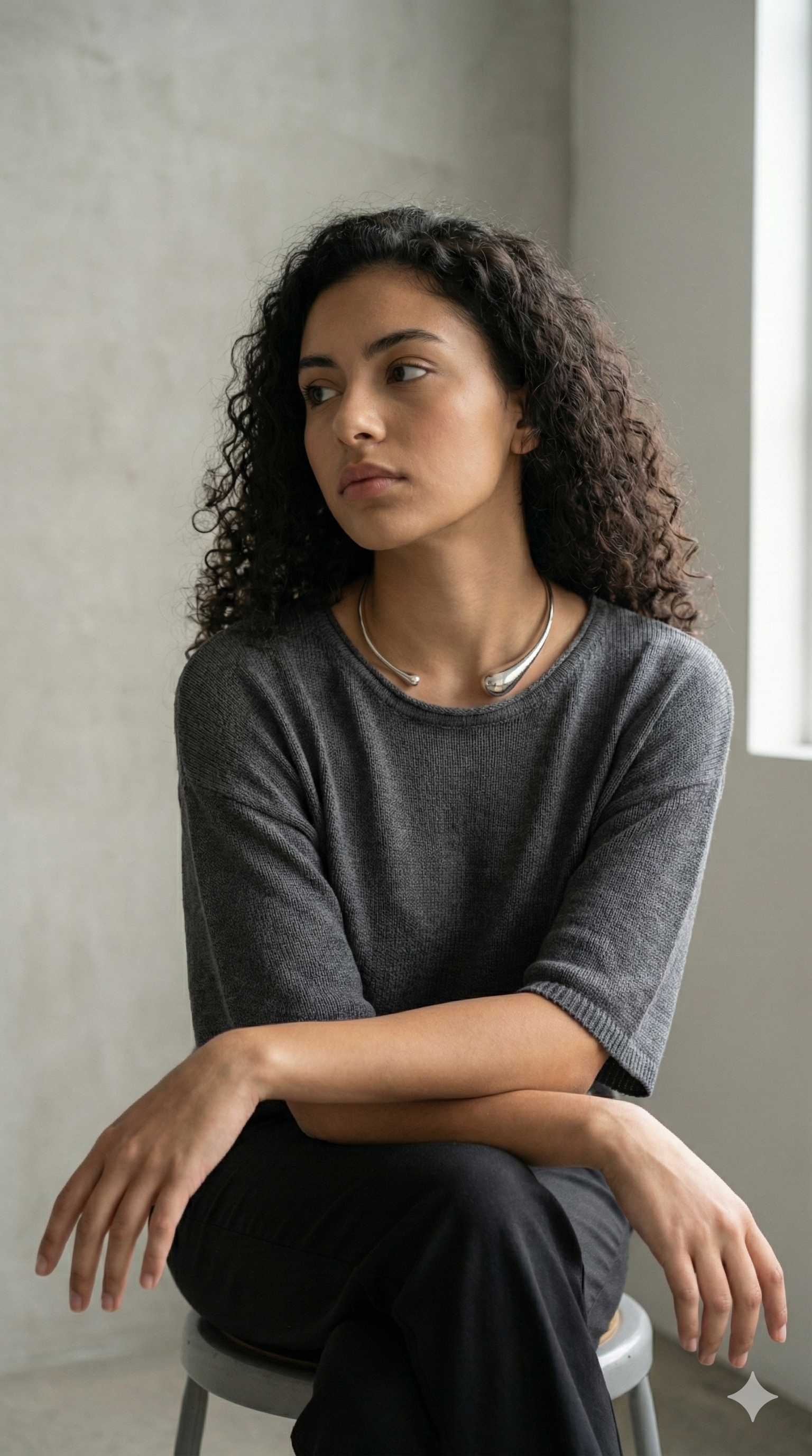 Luna Drop Torque Necklace