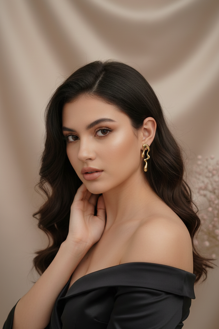 Melted Gold Drip Stud Earrings - ORYX TREND EaringMake a modern statement with these captivating Melted Gold Drip Stud Earrings. Featuring a popular liquid metal or abstract design, these studs mimic the look of dripping gold, offering a unique, sculptural touch to any ensemble. Perfect for the fashion-forward individual seeking edgy, contemporary jewelry. Lightweight and polished for high shine. Style: Abstract, Liquid Metal, Drip, ModernDefault Title#