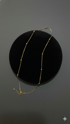 Minimal Gold Beaded Necklace