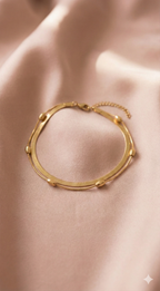 Minimal Gold Double Chain Anklet for Women