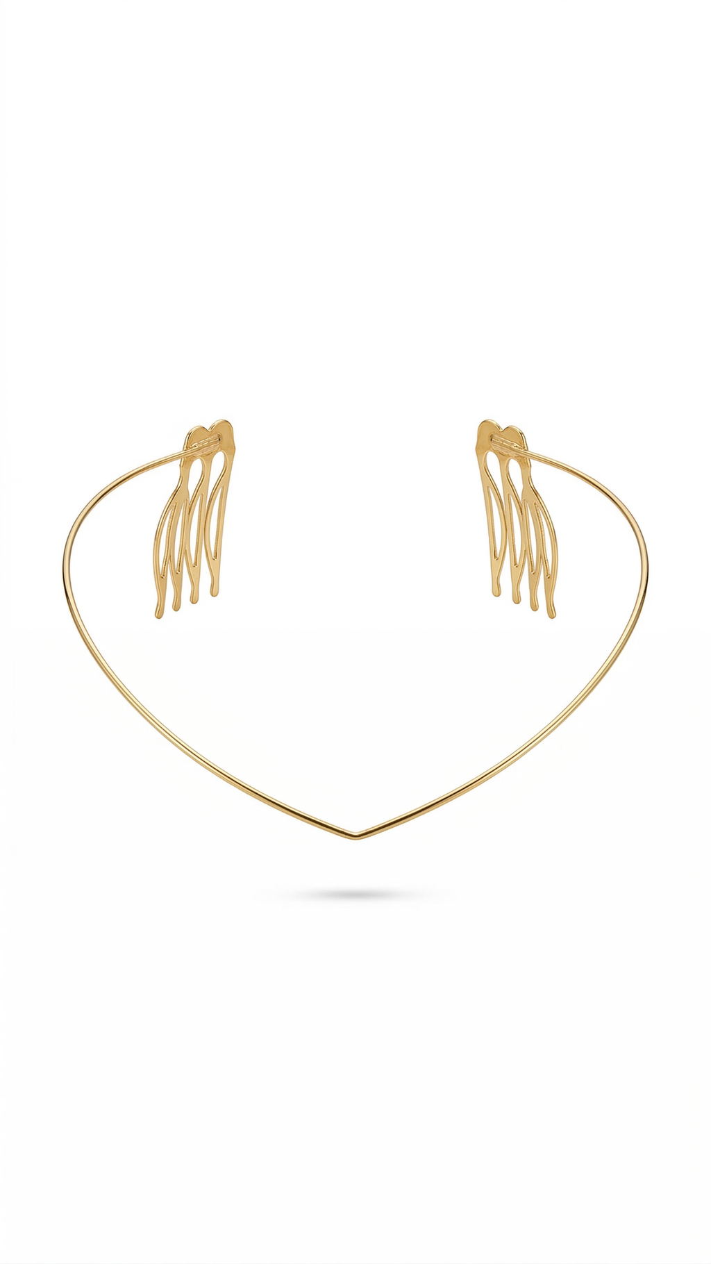Minimalist Gold V-Shaped Hair Halo Headpiece