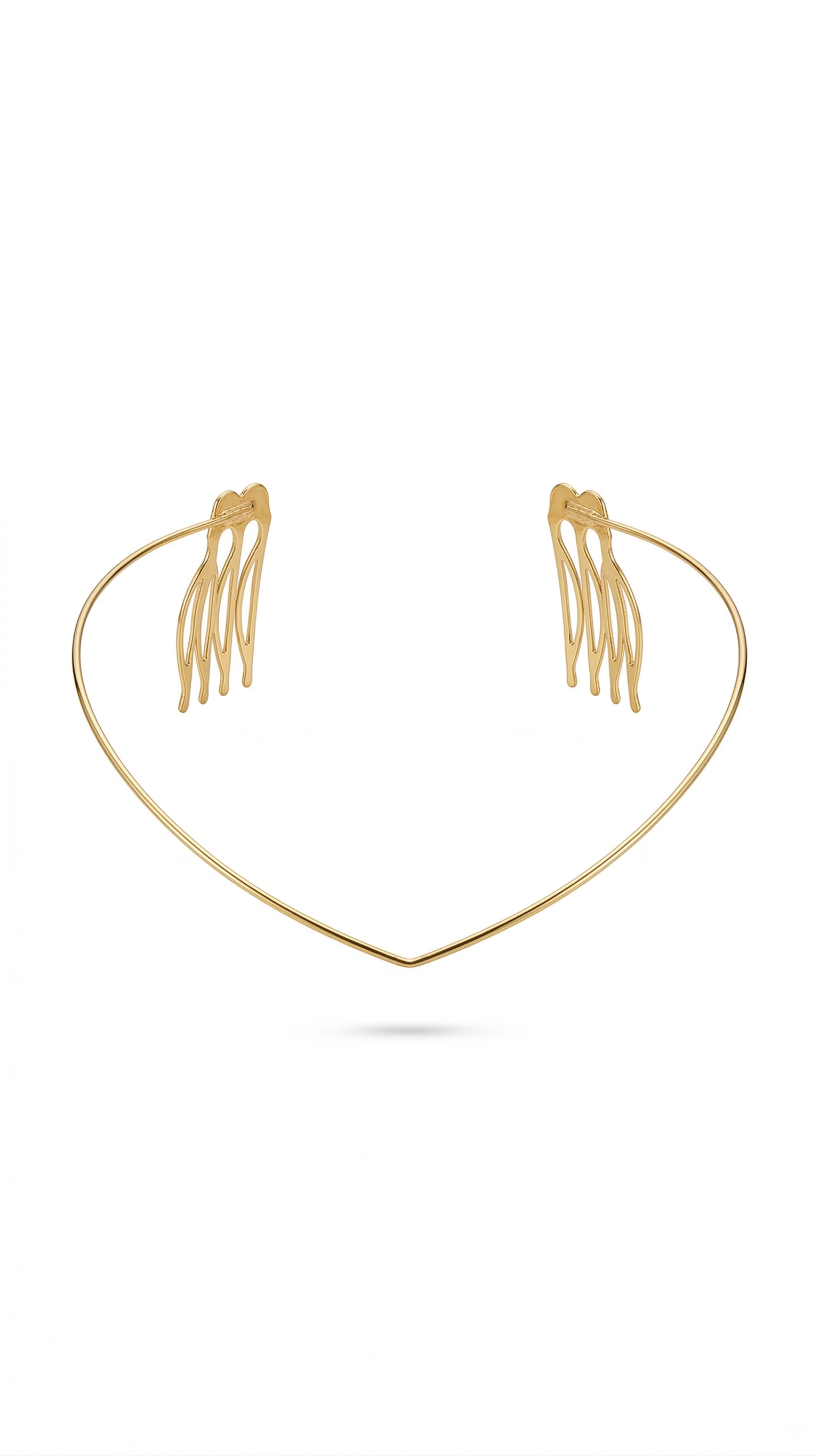 Minimalist Gold V-Shaped Hair Halo Headpiece