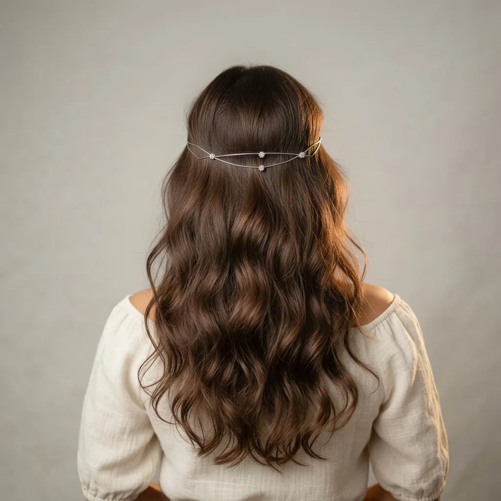 Moonlight Crystal Wire Bridal Tiara | Wedding Hair Crown | Bridal Hair Accessories