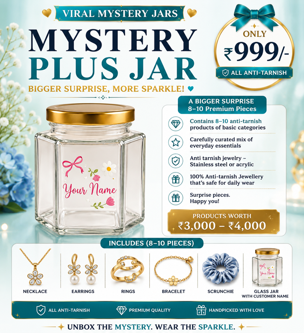 Mystery Jar – Premium Surprise Jewellery Gift Box  | Perfect Gift for Women & Girls - ORYX TREND Mini Jar#