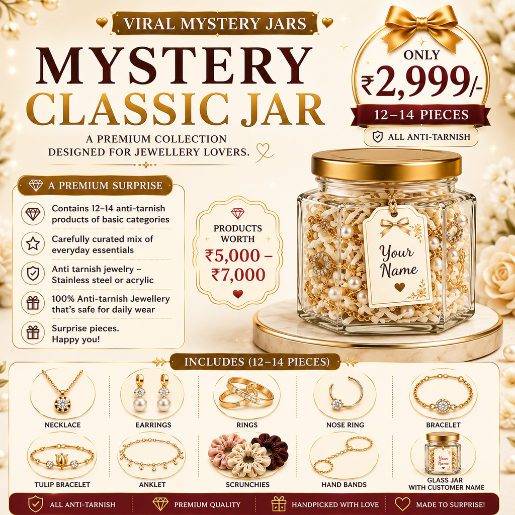 Mystery Jar – Premium Surprise Jewellery Gift Box  | Perfect Gift for Women & Girls - ORYX TREND Mini Jar#