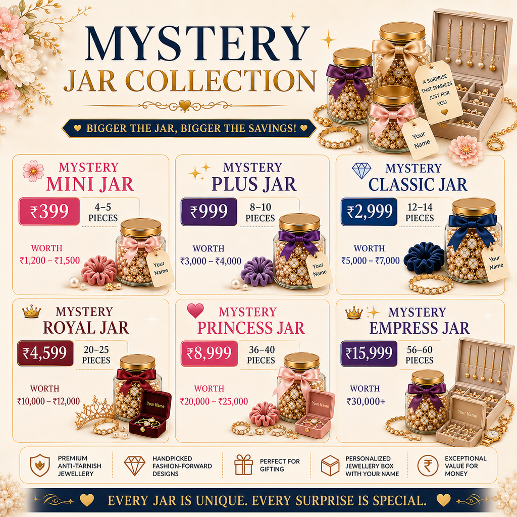 Mystery Jar – Premium Surprise Jewellery Gift Box  | Perfect Gift for Women & Girls - ORYX TREND Mini Jar#