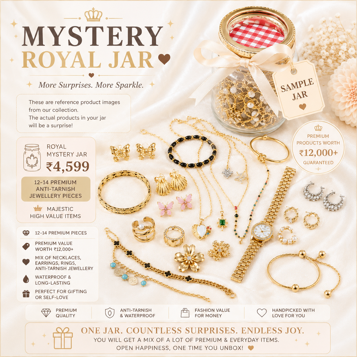 Mystery Jar – Premium Surprise Jewellery Gift Box  | Perfect Gift for Women & Girls - ORYX TREND Royal Jar#