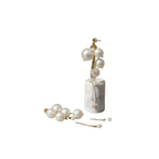 Pearl Cluster Dangle Earrings - ORYX TREND EaringDesign: Dramatic drop earrings featuring a dense cluster of various-sized faux pearls at the top, followed by longer, dangling pearl-tipped chains.Default Title#