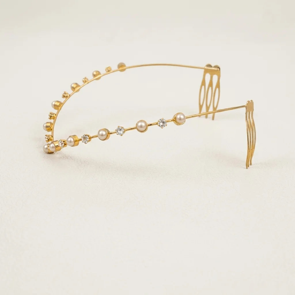Pearl Hair Chain for Women | Bridal Pearl Headband | Wedding Hair Accessories