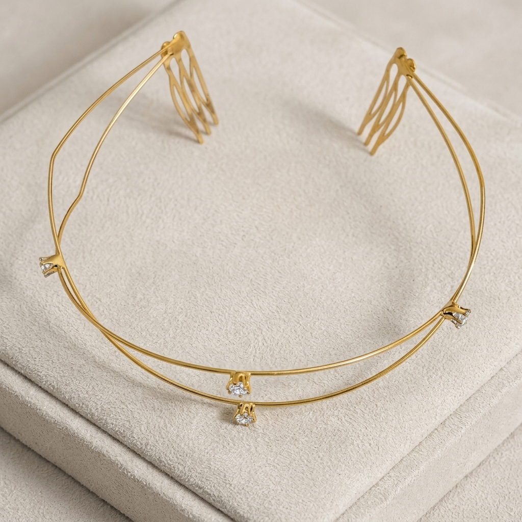 Rapunzel Royal Halo Hair Band | Golden Crystal Bridal Headpiece
