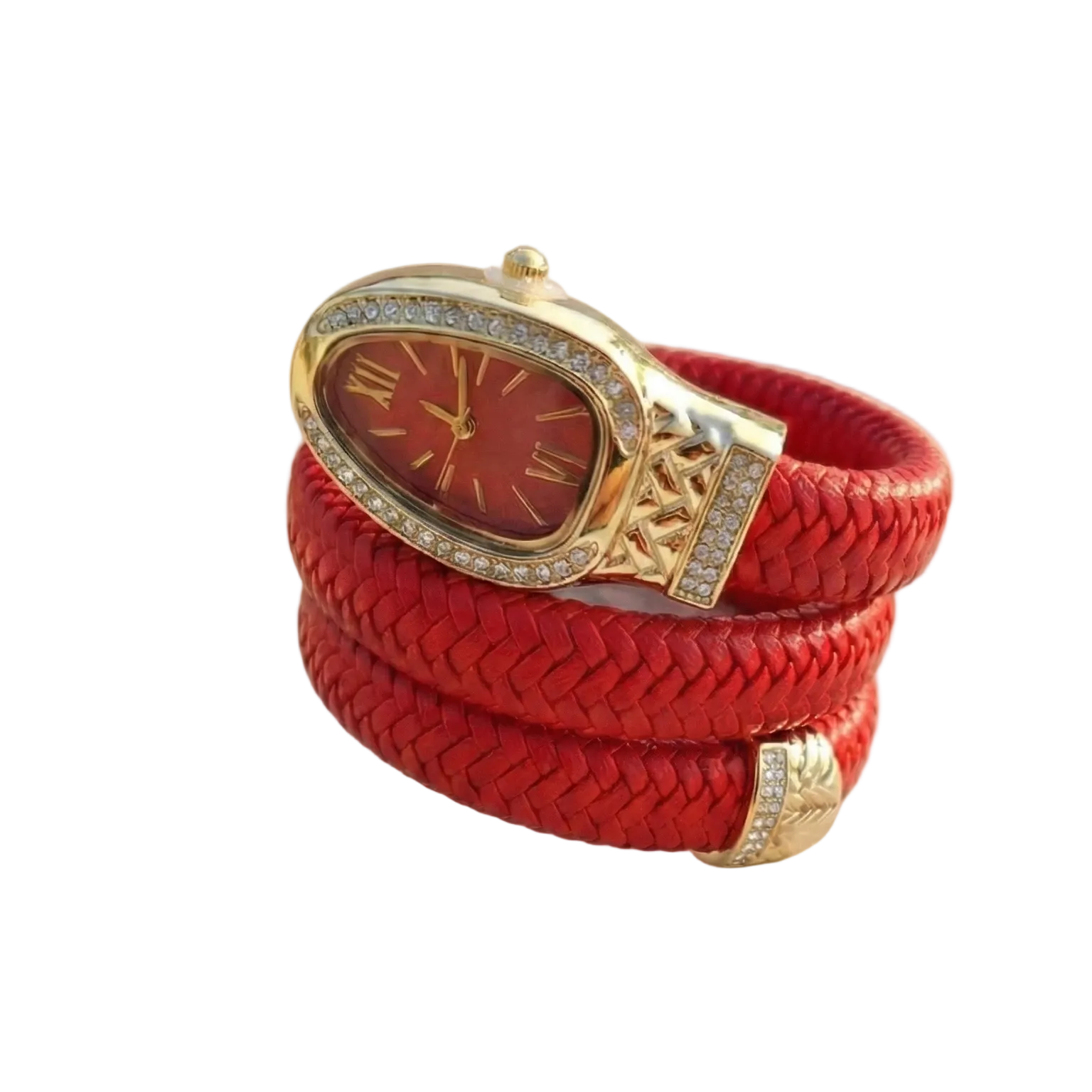 Red Serpent Watch | Bold Red Dial Watch for Women | Statement Fashion Watch