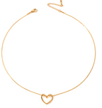 Gold Plated Simple Heart Shaped Necklace