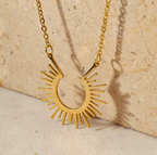 Gold Plated Sun Necklace