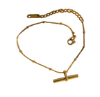 Stylish Gold Toggle Chain Anklet - ORYX TREND AnkletThis beautiful gold toggle chain anklet is the perfect accessory for summer. Featuring a chic and secure T-bar clasp, this ankle bracelet combines classic style with a modern twist. Made with high-quality, durable materials.Default Title#