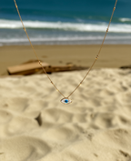Gold-Plated Evil Eye Necklace – Minimal, Elegant & Protective