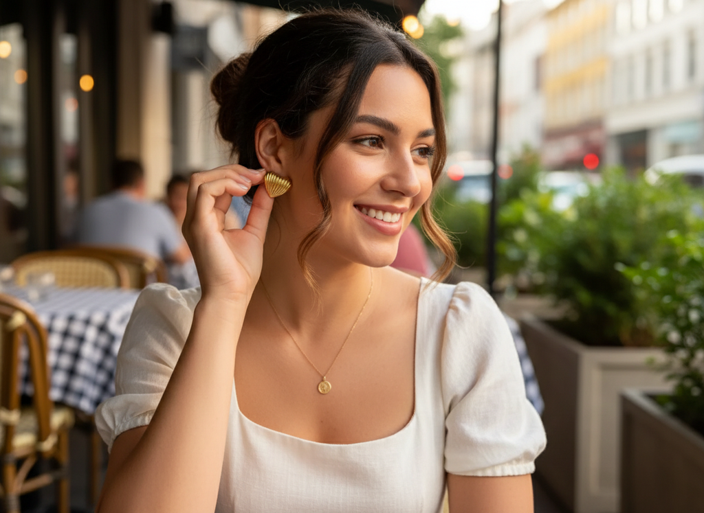 Quinn Heart Earrings - Gold Plated