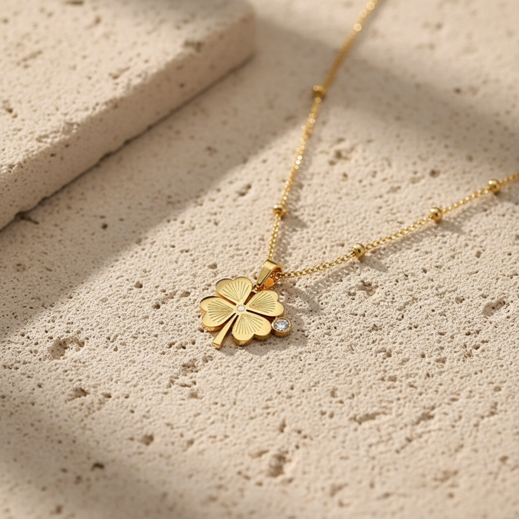 Minimalist Four-Leaf Clover Necklace for Women