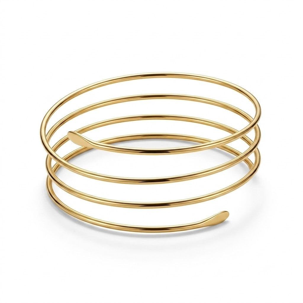 Adjustable Gold Armlet Bracelet for Women
