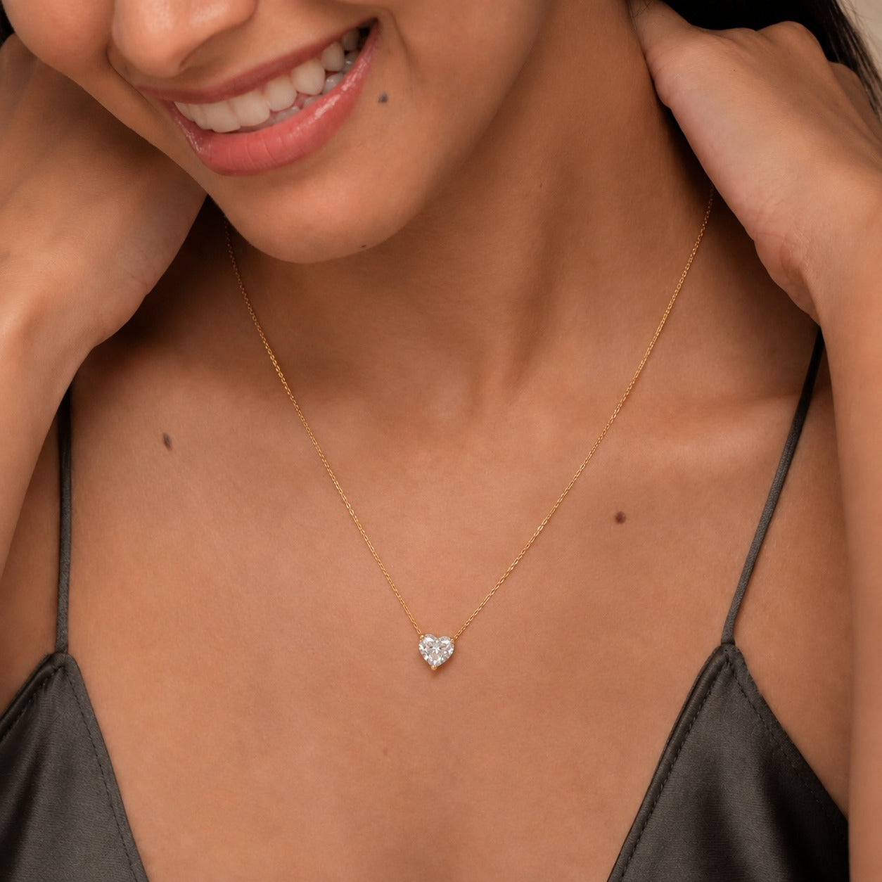 Heart Crystal Necklace for Women