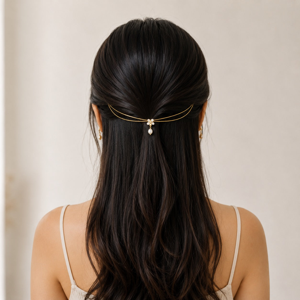 Gold Pearl Hair Vine – Elegant Bridal Hair Accessory