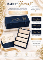 Personalized Jewelry Organizer Box – Elegant Gift for Women, Custom Name Jewelry Storage Case