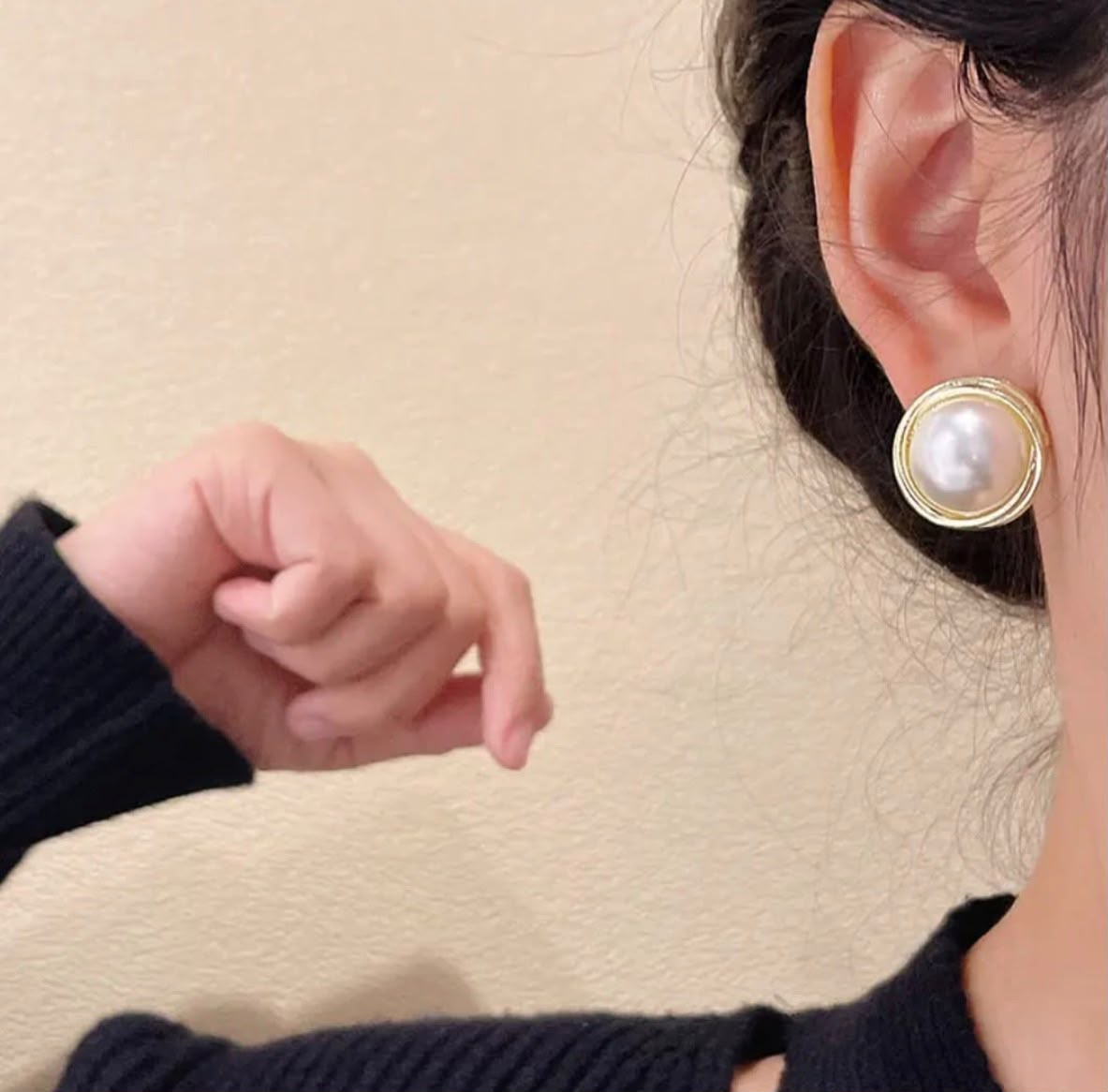 Pearl Stud Earrings for Women – Gold Pearl Earrings, Classic Round Pearl Jewelry