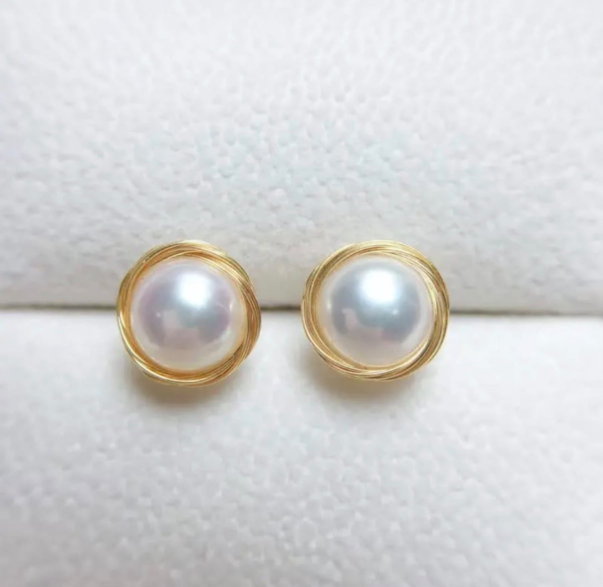 Pearl Stud Earrings for Women – Gold Pearl Earrings, Classic Round Pearl Jewelry