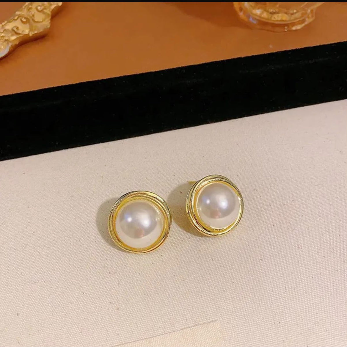 Pearl Stud Earrings for Women – Gold Pearl Earrings, Classic Round Pearl Jewelry