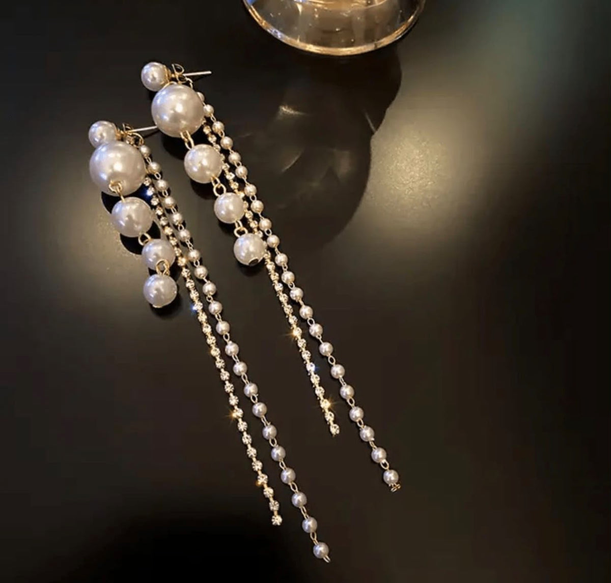 Pearl Drop Dangle Earrings – Elegant Long Pearl Statement Earrings