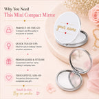 Personalized Jewellery Box with Mini Compact Mirror – Custom Name Gift for Her