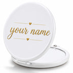 Personalized Jewellery Box with Mini Compact Mirror – Custom Name Gift for Her